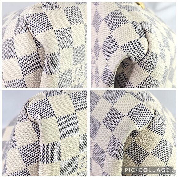 LOUIS VUITTON Azur Artsy MM White Shoulder Bag Monogram Woven Handle LV Tote - Picture 13 of 16